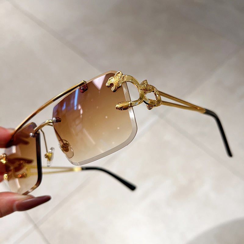 Unisex Vintage UV400 Double Bridge Gradient Rimless Square Sunglasses - Unisex Sunglasses - DYAVOR®