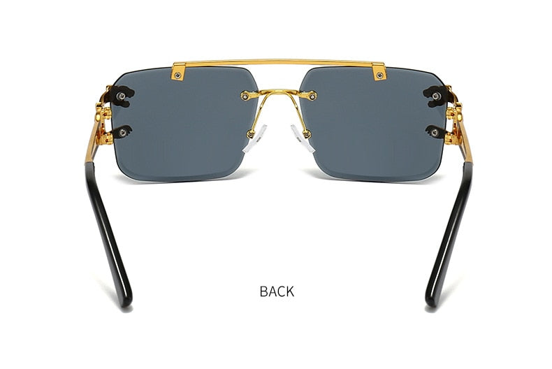 Unisex Vintage UV400 Double Bridge Gradient Rimless Square Sunglasses - Unisex Sunglasses - DYAVOR®