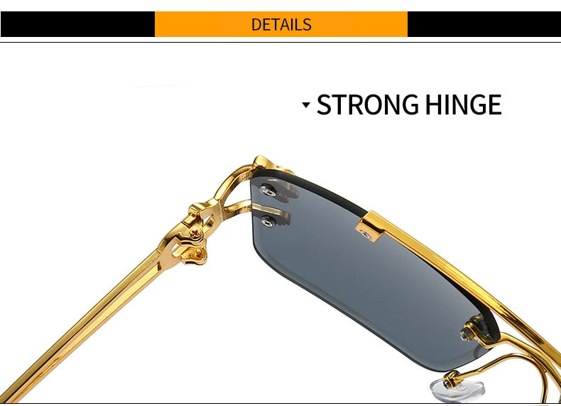 Unisex Vintage UV400 Double Bridge Gradient Rimless Square Sunglasses - Unisex Sunglasses - DYAVOR®