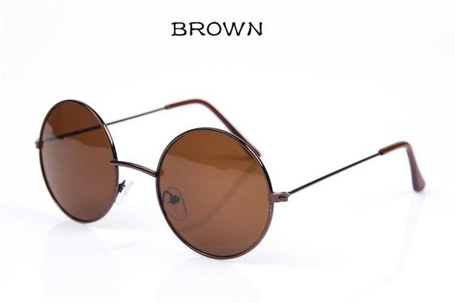 Vintage Round Frame Designer Mirror Lens Sunglasses for Women - Women Sunglasses - DYAVOR®