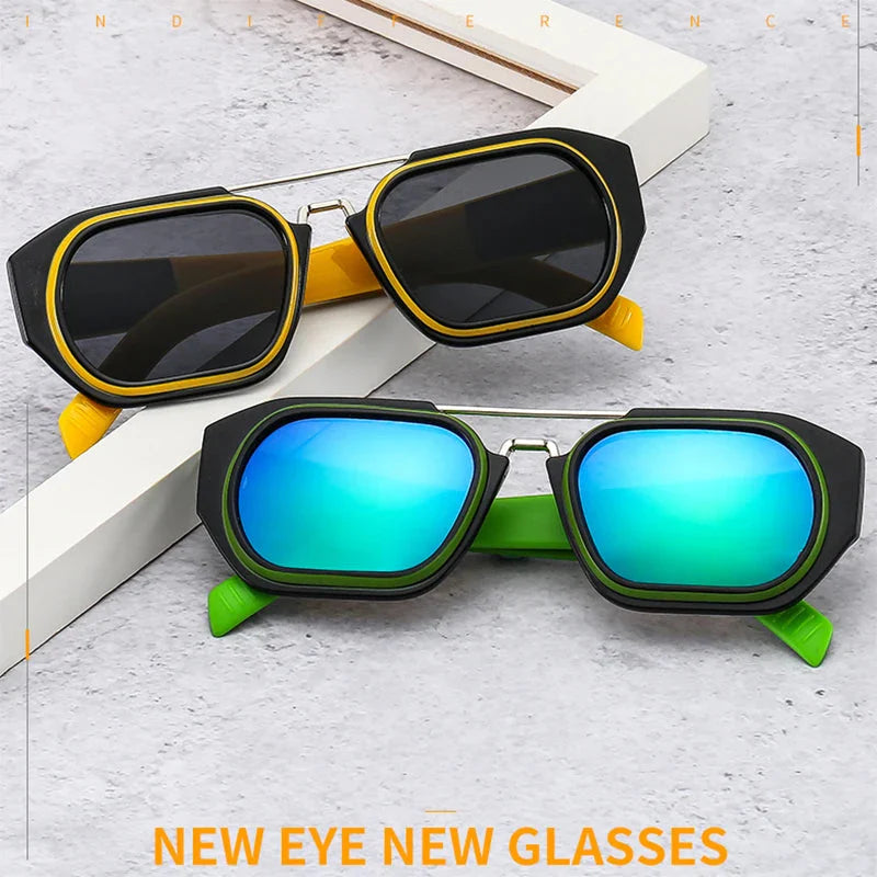 Vintage Steampunk Style Anti-UV Square Sunglasses for Men and Women - Unisex Sunglasses - DYAVOR®