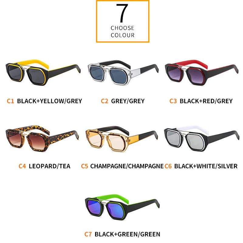 Vintage Steampunk Style Anti-UV Square Sunglasses for Men and Women - Unisex Sunglasses - DYAVOR®