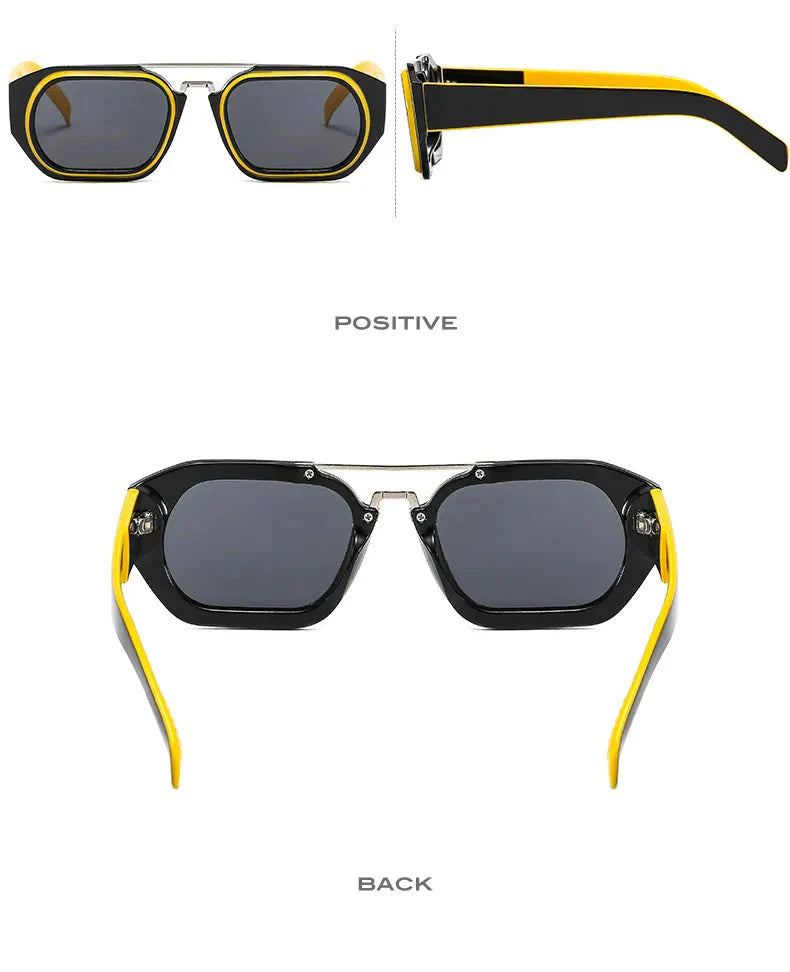Vintage Steampunk Style Anti-UV Square Sunglasses for Men and Women - Unisex Sunglasses - DYAVOR®