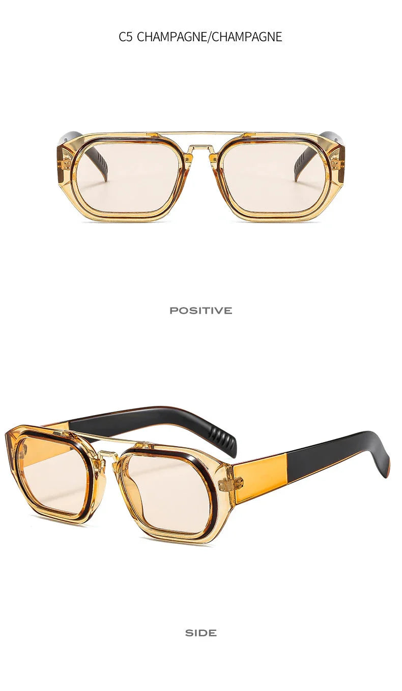 Vintage Steampunk Style Anti-UV Square Sunglasses for Men and Women - Unisex Sunglasses - DYAVOR®