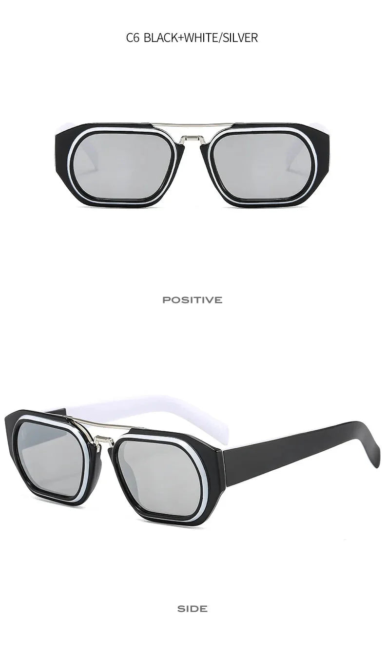Vintage Steampunk Style Anti-UV Square Sunglasses for Men and Women - Unisex Sunglasses - DYAVOR®