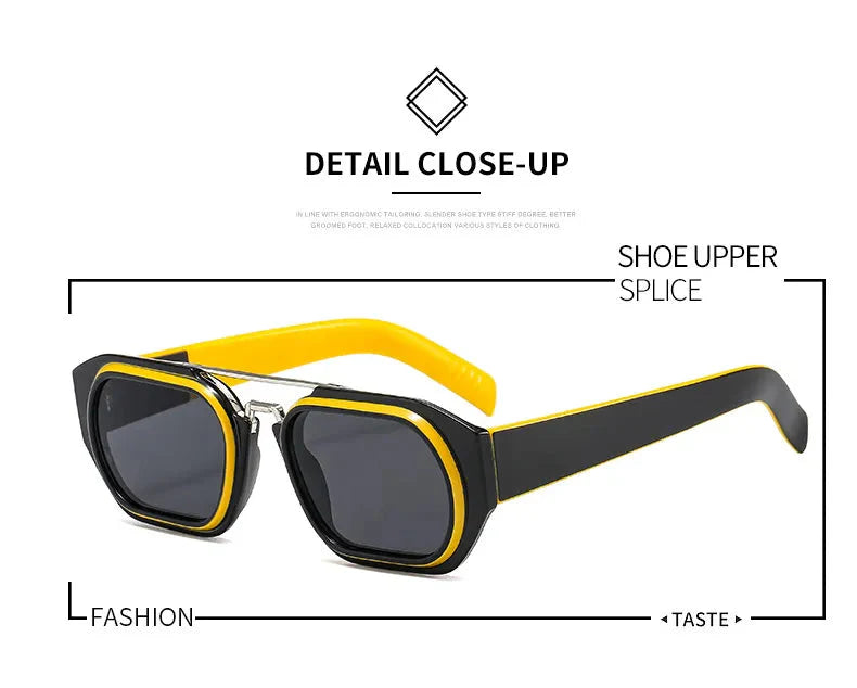 Vintage Steampunk Style Anti-UV Square Sunglasses for Men and Women - Unisex Sunglasses - DYAVOR®