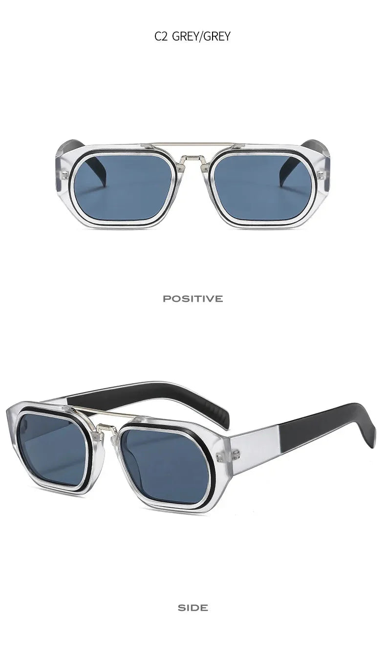 Vintage Steampunk Style Anti-UV Square Sunglasses for Men and Women - Unisex Sunglasses - DYAVOR®