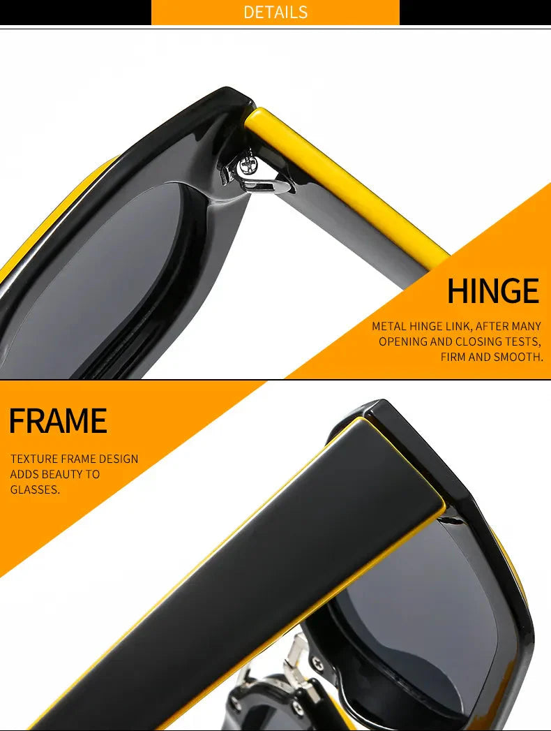 Vintage Steampunk Style Anti-UV Square Sunglasses for Men and Women - Unisex Sunglasses - DYAVOR®