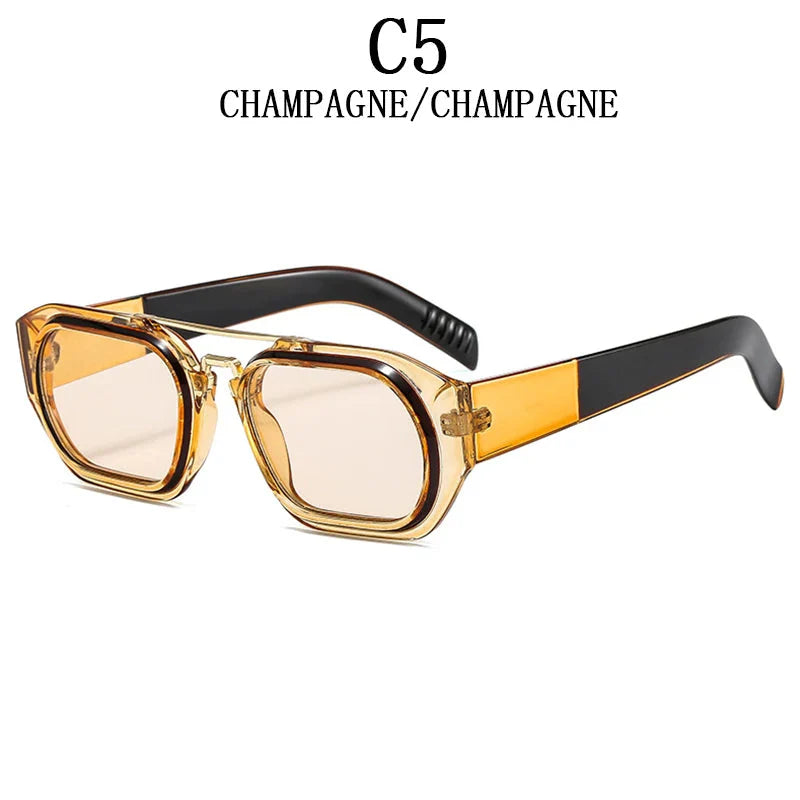 Vintage Steampunk Style Anti-UV Square Sunglasses for Men and Women - Unisex Sunglasses - DYAVOR®