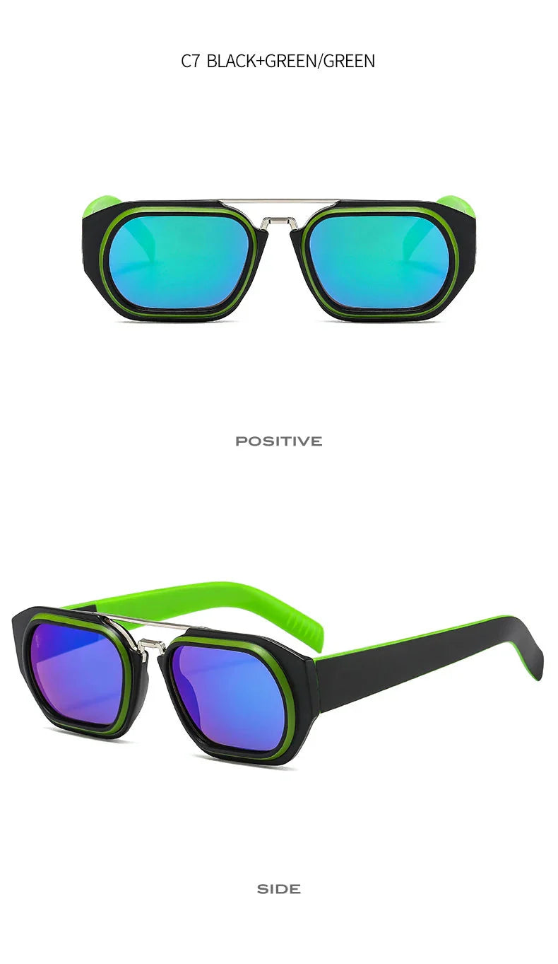 Vintage Steampunk Style Anti-UV Square Sunglasses for Men and Women - Unisex Sunglasses - DYAVOR®