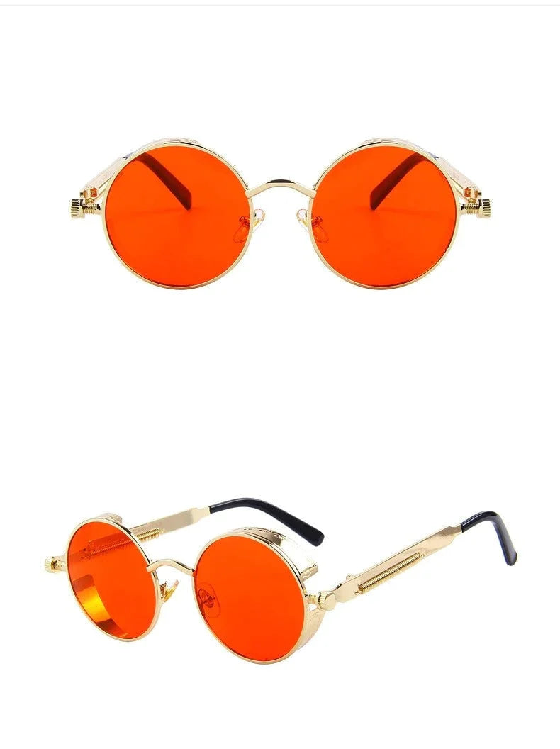 Vintage Steampunk Round Design Sunglasses for Women with UV400 Lenses - Women Sunglasses - DYAVOR®
