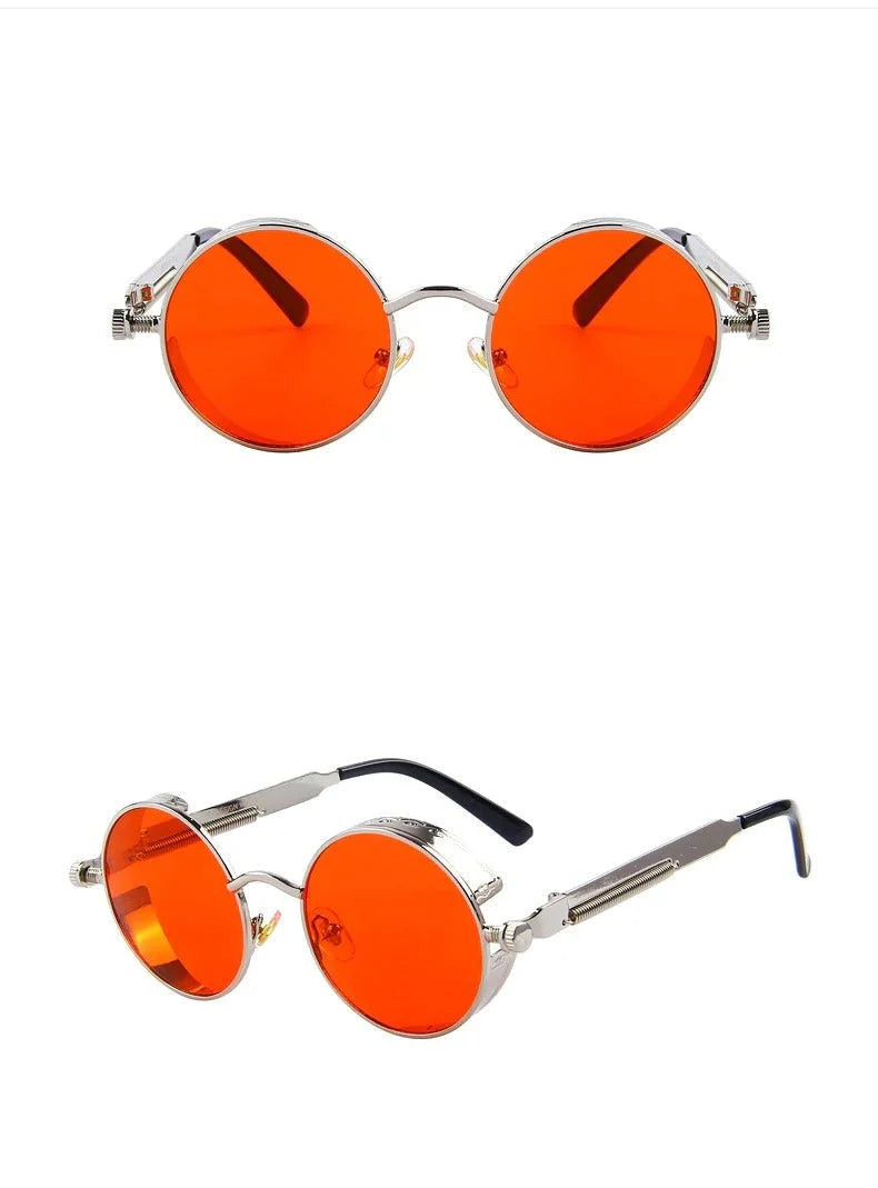 Vintage Steampunk Round Design Sunglasses for Women with UV400 Lenses - Women Sunglasses - DYAVOR®