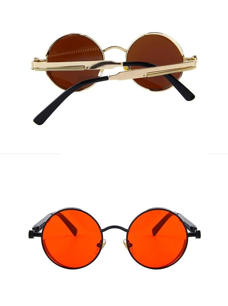 Vintage Steampunk Round Design Sunglasses for Women with UV400 Lenses - Women Sunglasses - DYAVOR®