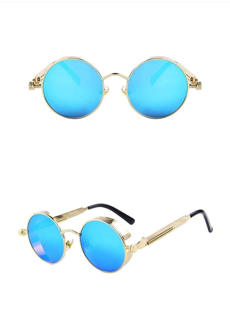 Vintage Steampunk Round Design Sunglasses for Women with UV400 Lenses - Women Sunglasses - DYAVOR®