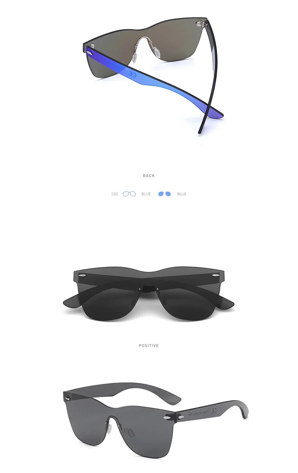 Vintage Style Men and Women Flat Lens Rimless Square Frame Oculos Sunglasses - Unisex Sunglasses - DYAVOR®