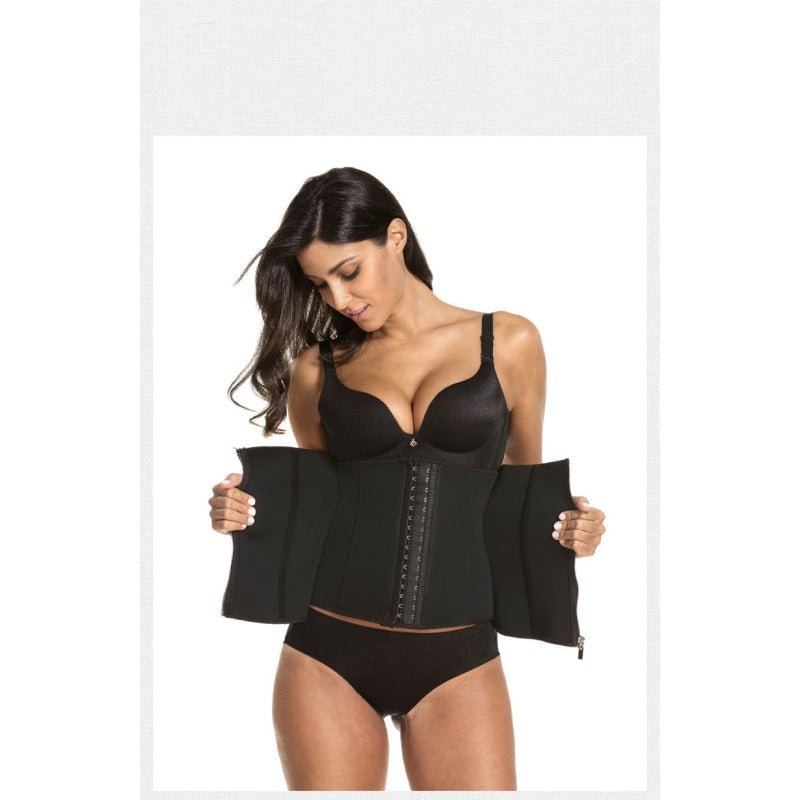 Women's Black Zipper Cincher Corset Slimming Tummy Bodysuit Shapers - Tummy Control - DYAVOR®