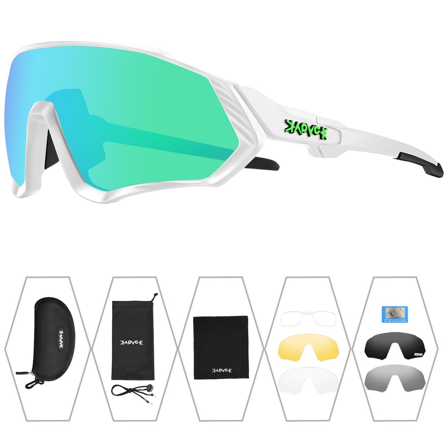 Unisex 5-Lens Polarized Mountain Road Bike Riding Cycling Sunglasses - Unisex Sunglasses - DYAVOR®