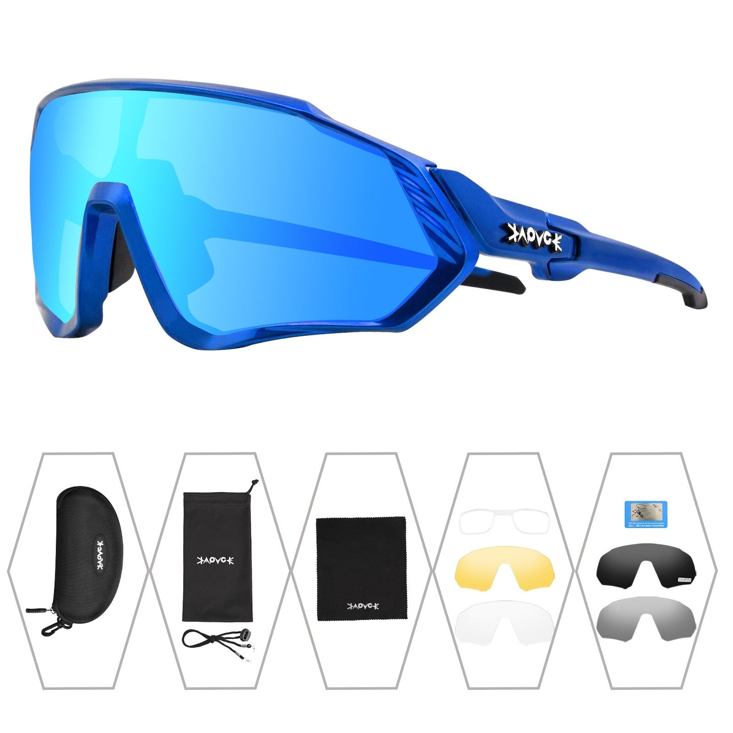 Unisex 5-Lens Polarized Mountain Road Bike Riding Cycling Sunglasses - Unisex Sunglasses - DYAVOR®