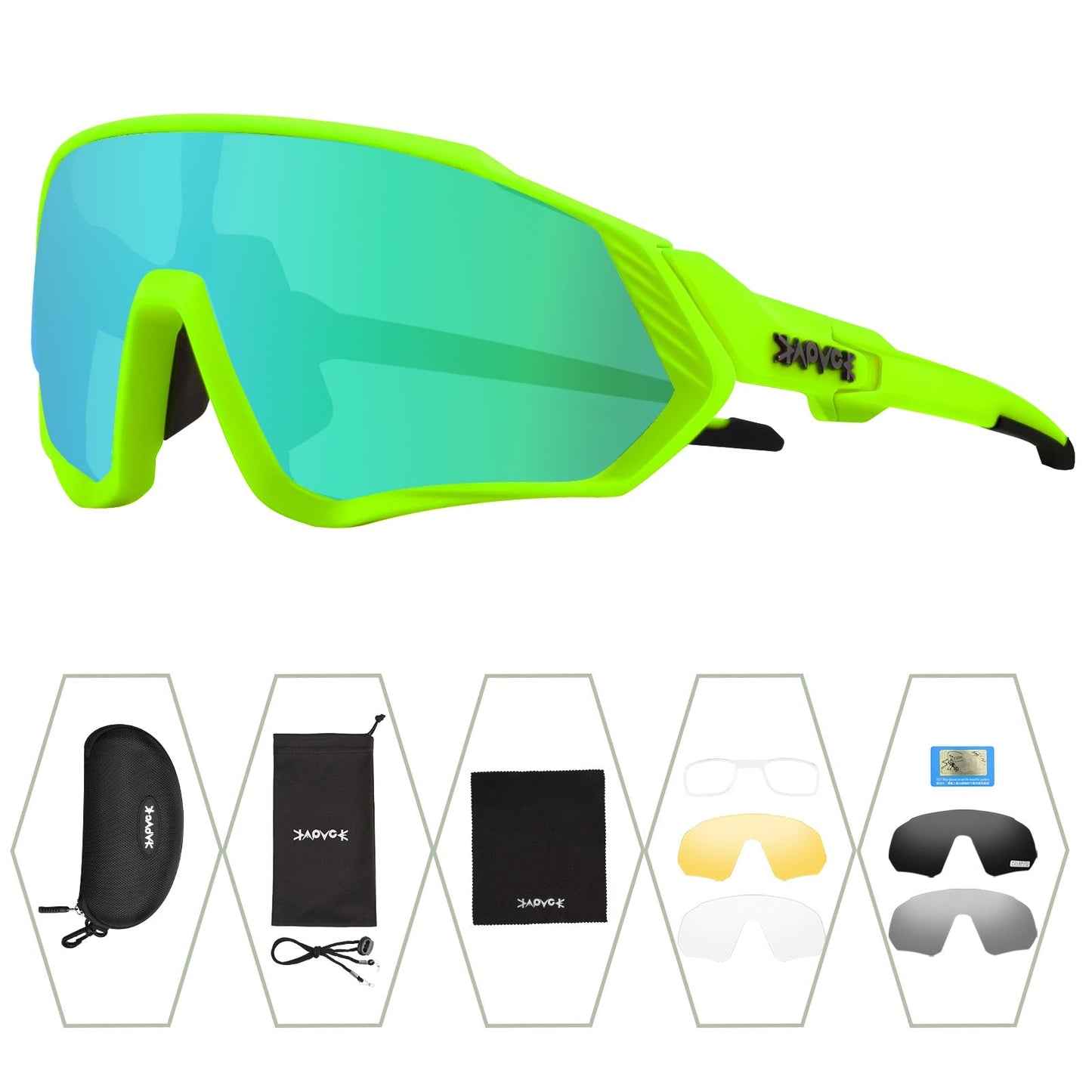 Unisex 5-Lens Polarized Mountain Road Bike Riding Cycling Sunglasses - Unisex Sunglasses - DYAVOR®