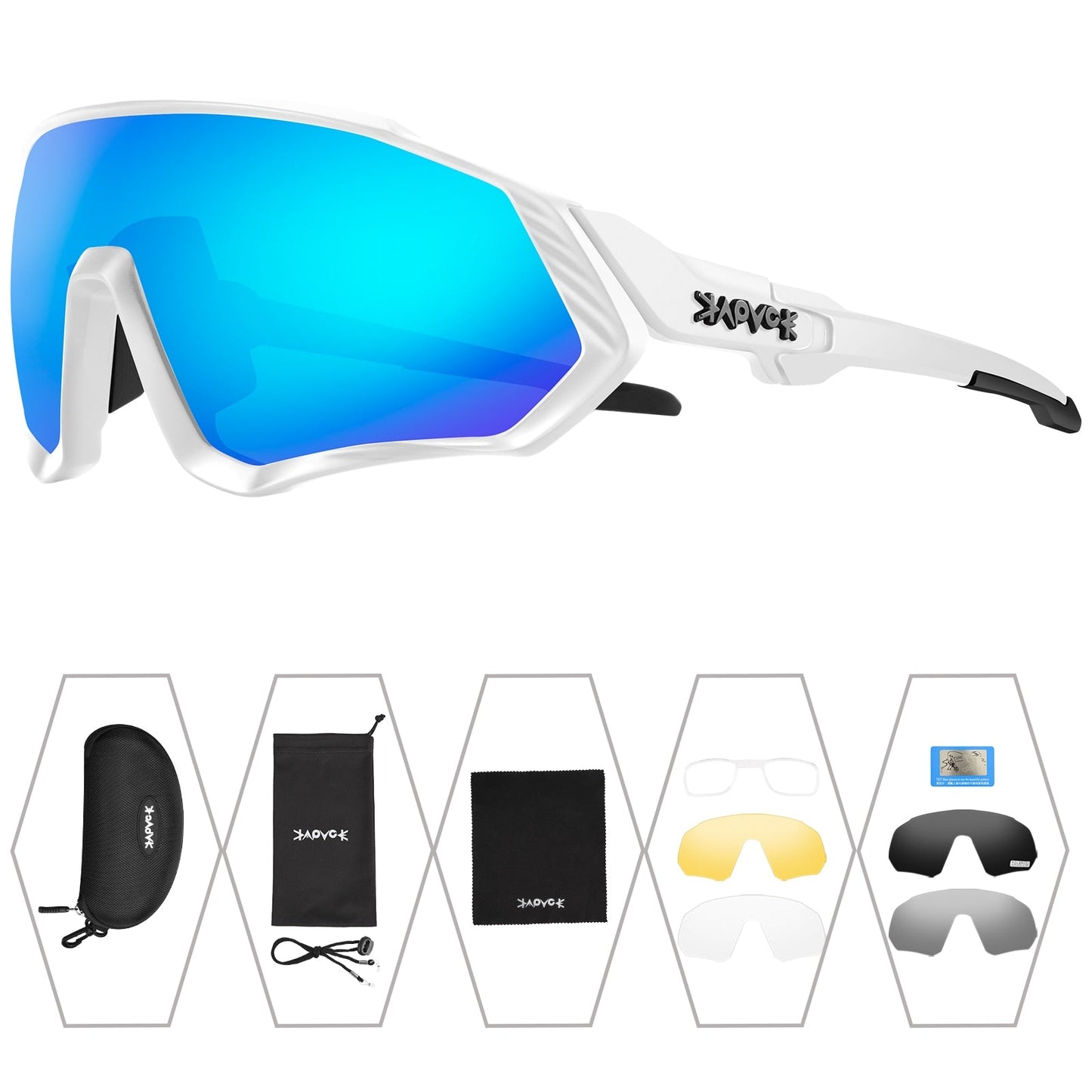 Unisex 5-Lens Polarized Mountain Road Bike Riding Cycling Sunglasses - Unisex Sunglasses - DYAVOR®