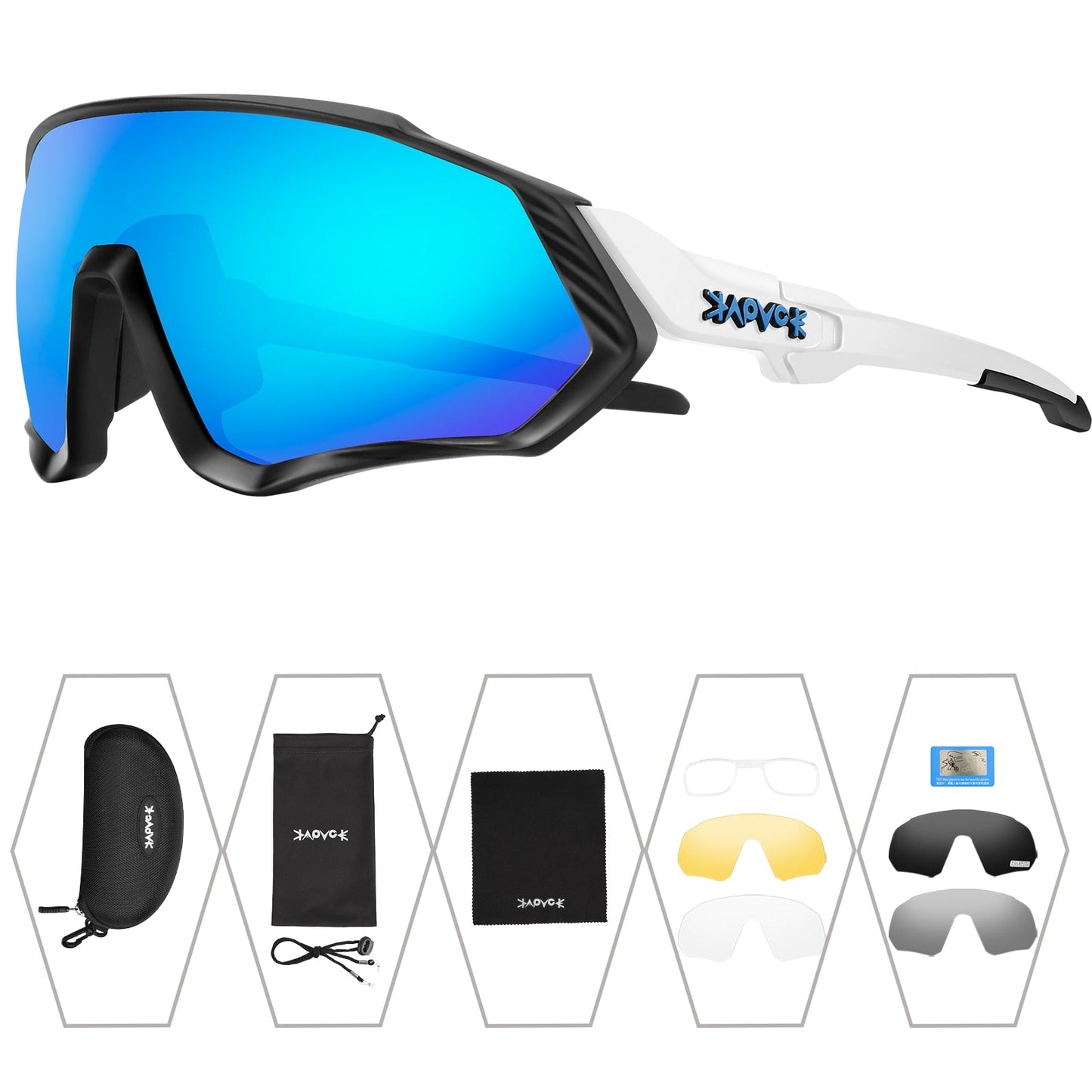 Unisex 5-Lens Polarized Mountain Road Bike Riding Cycling Sunglasses - Unisex Sunglasses - DYAVOR®