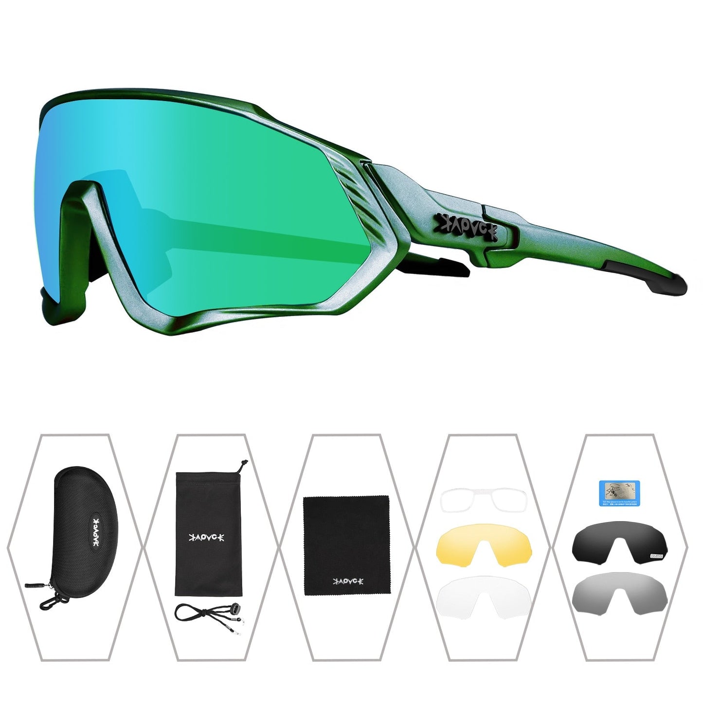 Unisex 5-Lens Polarized Mountain Road Bike Riding Cycling Sunglasses - Unisex Sunglasses - DYAVOR®