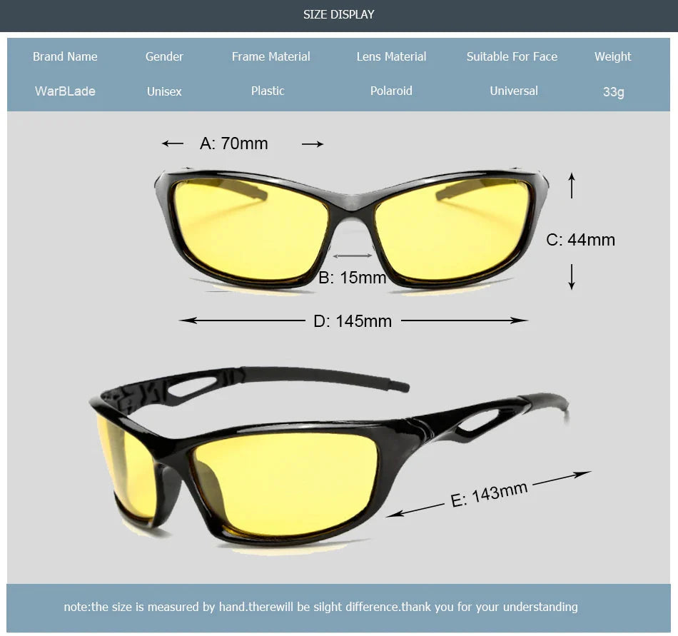 Men and Women Night Vision Anti-glare UV400 Lens Driving Sunglasses - Unisex Sunglasses - DYAVOR®