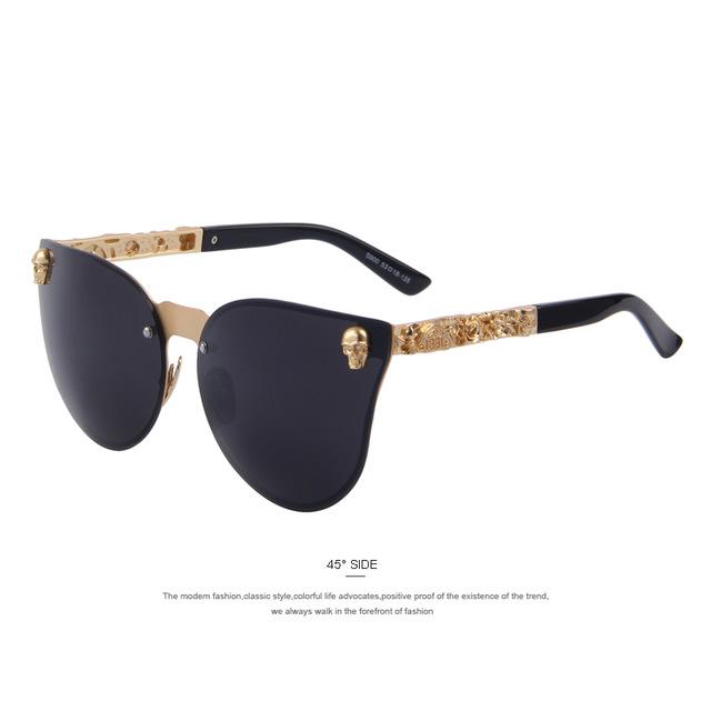 Women's Gothic Style Skull Frame Metal Sunglasses with UV400 Lenses - Women Sunglasses - DYAVOR®