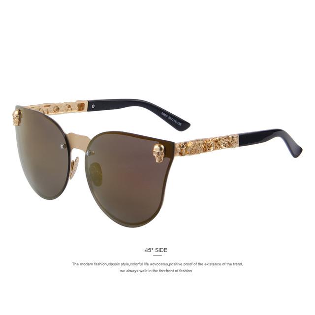 Women's Gothic Style Skull Frame Metal Sunglasses with UV400 Lenses - Women Sunglasses - DYAVOR®