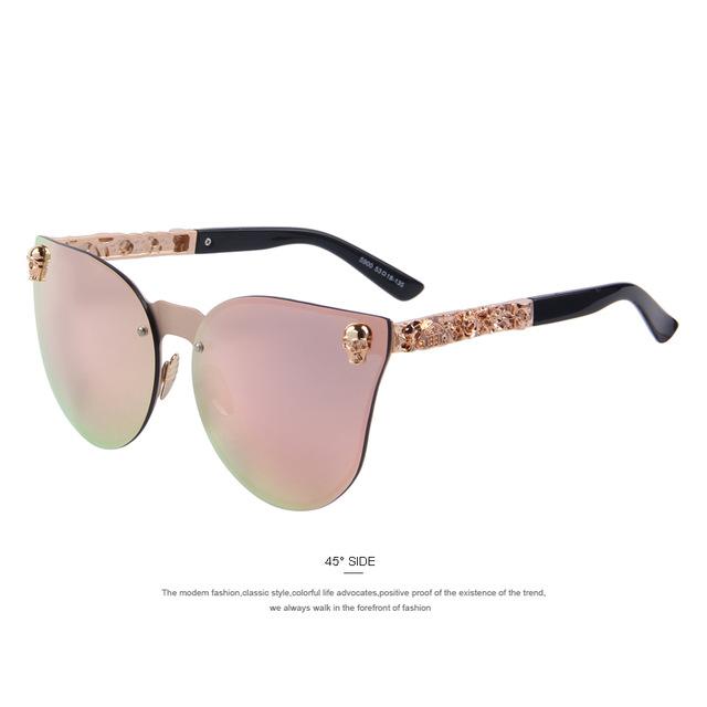 Women's Gothic Style Skull Frame Metal Sunglasses with UV400 Lenses - Women Sunglasses - DYAVOR®