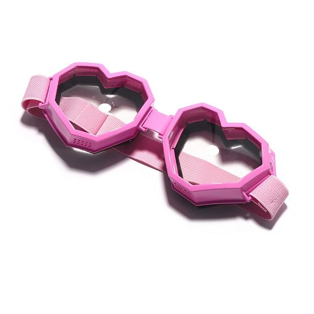 Women's Gradient UV400 Heart-Shaped One Piece Oversized Goggle Sunglasses - Women Sunglasses - DYAVOR®
