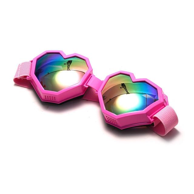 Women's Gradient UV400 Heart-Shaped One Piece Oversized Goggle Sunglasses - Women Sunglasses - DYAVOR®