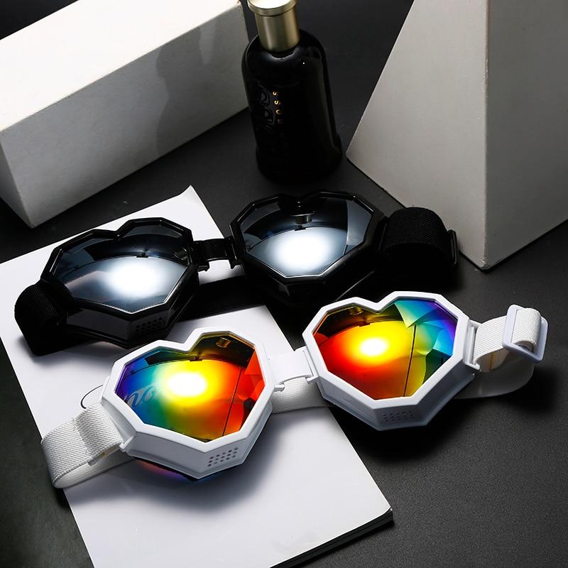 Women's Gradient UV400 Heart-Shaped One Piece Oversized Goggle Sunglasses - Women Sunglasses - DYAVOR®