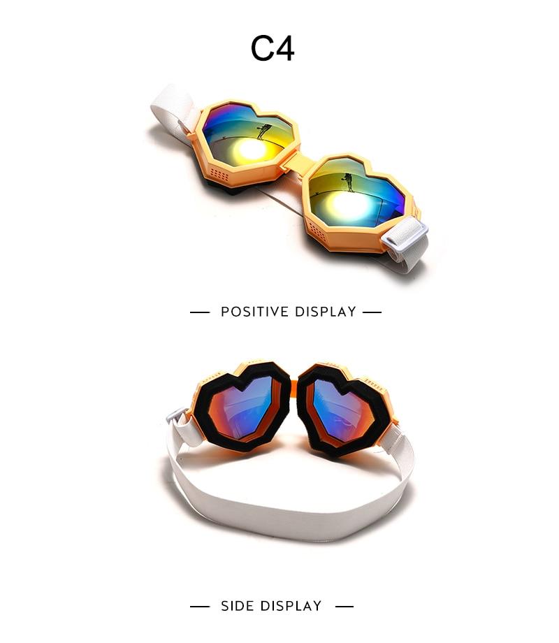 Women's Gradient UV400 Heart-Shaped One Piece Oversized Goggle Sunglasses - Women Sunglasses - DYAVOR®