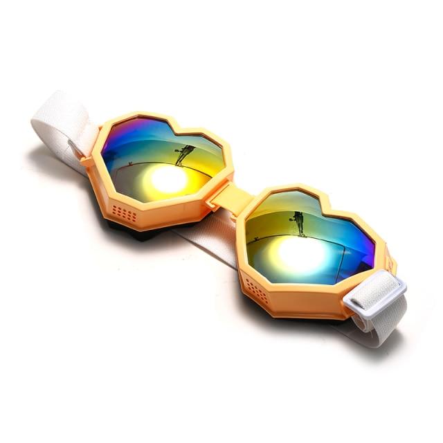 Women's Gradient UV400 Heart-Shaped One Piece Oversized Goggle Sunglasses - Women Sunglasses - DYAVOR®
