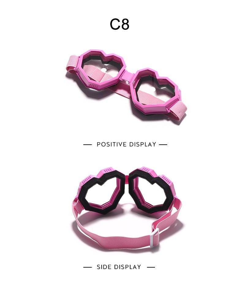 Women's Gradient UV400 Heart-Shaped One Piece Oversized Goggle Sunglasses - Women Sunglasses - DYAVOR®