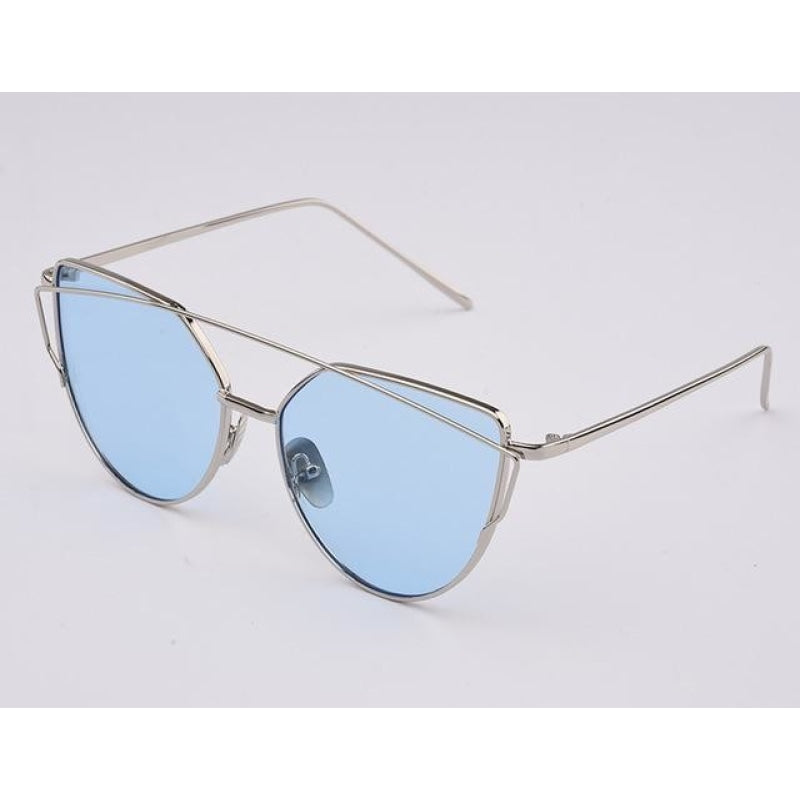 Women's Luxury Flat Top Cat Eye Twin Beam Gradient Lens Sunglasses - Women Sunglasses - DYAVOR®