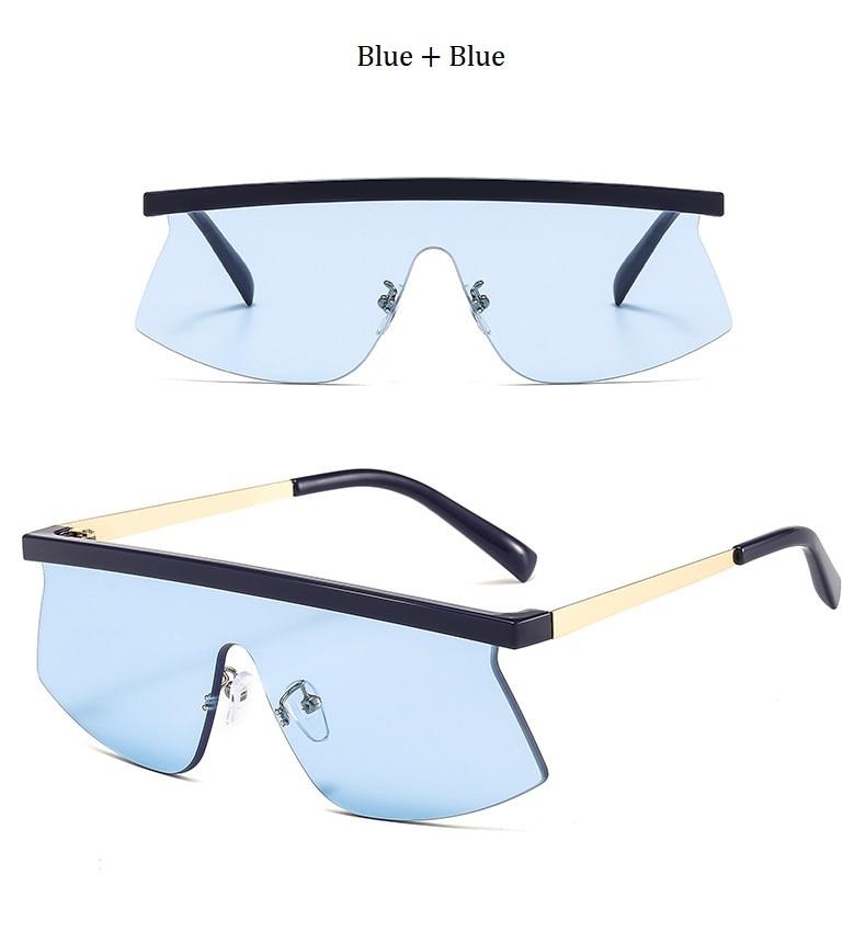 Women's Luxury Vintage Half Frame Purple Rimless Square Sunglasses - Women Sunglasses - DYAVOR®