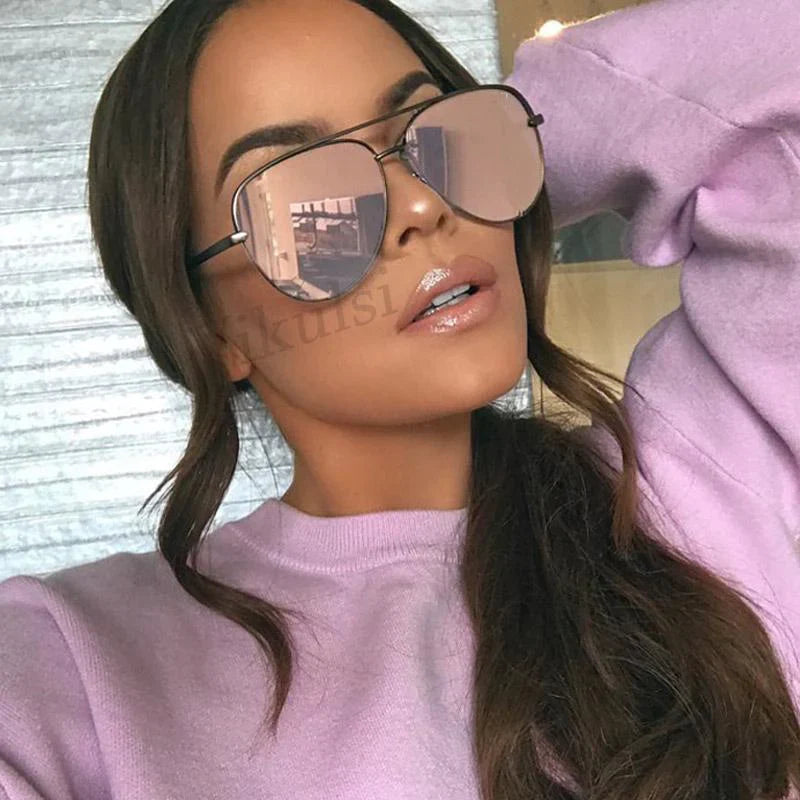 Women's Oversized Pilot Designer Fashion Luxury Shades Sunglasses - Women Sunglasses - DYAVOR®