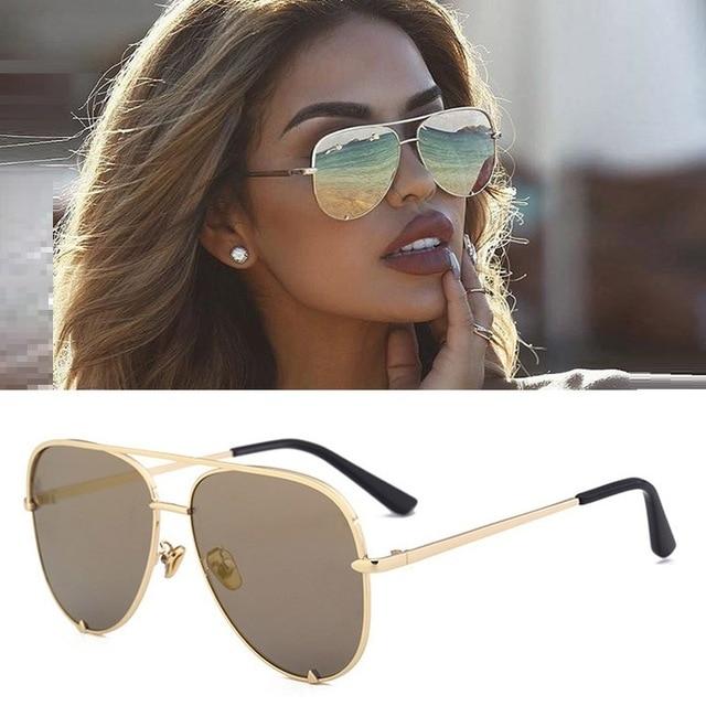 Women's Oversized Pilot Designer Fashion Luxury Shades Sunglasses - Women Sunglasses - DYAVOR®
