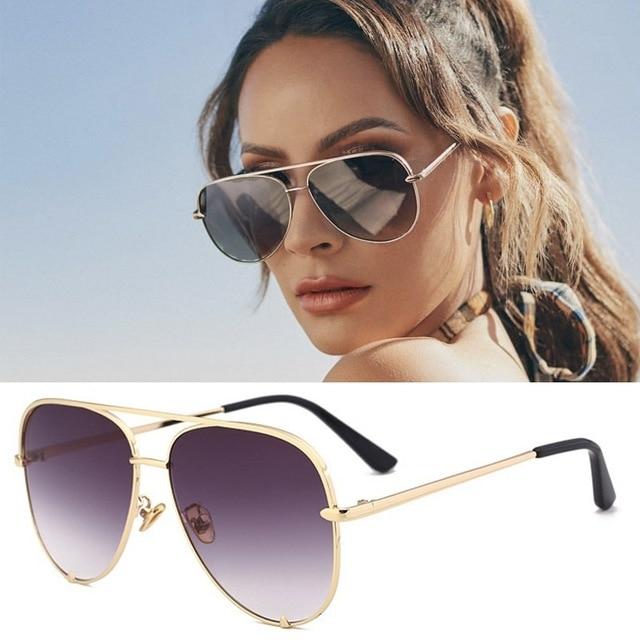 Women's Oversized Pilot Designer Fashion Luxury Shades Sunglasses - Women Sunglasses - DYAVOR®