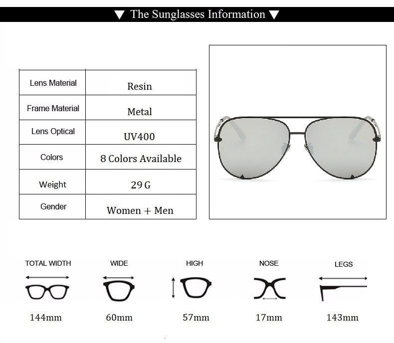 Women's Oversized Pilot Designer Fashion Luxury Shades Sunglasses - Women Sunglasses - DYAVOR®