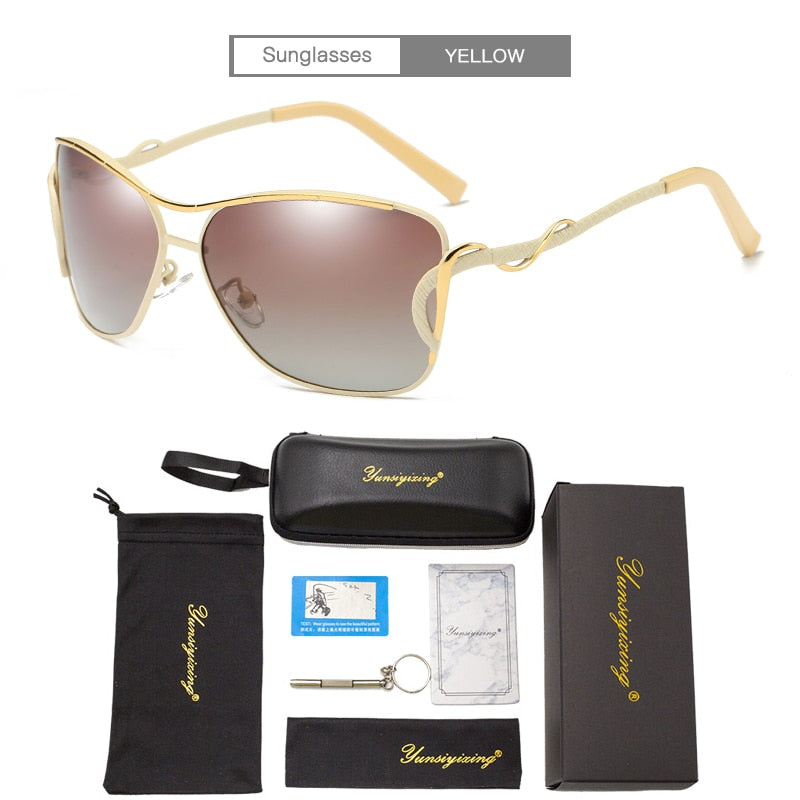 Women's Vintage Butterfly Fashion Polarized Big Frame Eyewear Sunglasses - Women Sunglasses - DYAVOR®