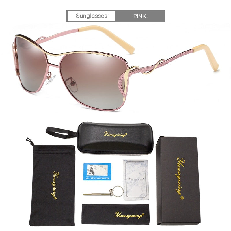 Women's Vintage Butterfly Fashion Polarized Big Frame Eyewear Sunglasses - Women Sunglasses - DYAVOR®