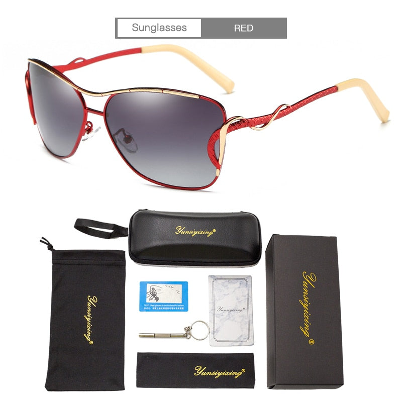 Women's Vintage Butterfly Fashion Polarized Big Frame Eyewear Sunglasses - Women Sunglasses - DYAVOR®