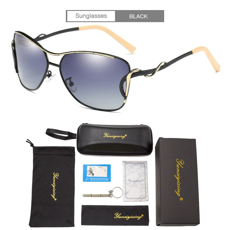 Women's Vintage Butterfly Fashion Polarized Big Frame Eyewear Sunglasses - Women Sunglasses - DYAVOR®