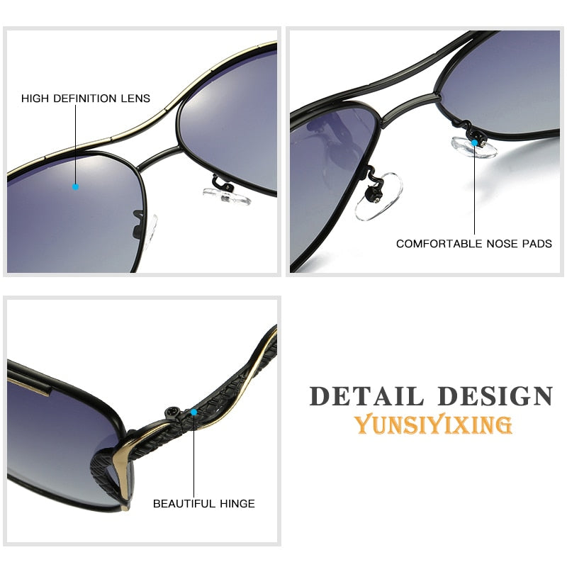 Women's Vintage Butterfly Fashion Polarized Big Frame Eyewear Sunglasses - Women Sunglasses - DYAVOR®