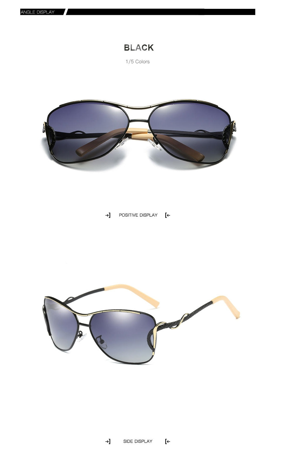 Women's Vintage Butterfly Fashion Polarized Big Frame Eyewear Sunglasses - Women Sunglasses - DYAVOR®