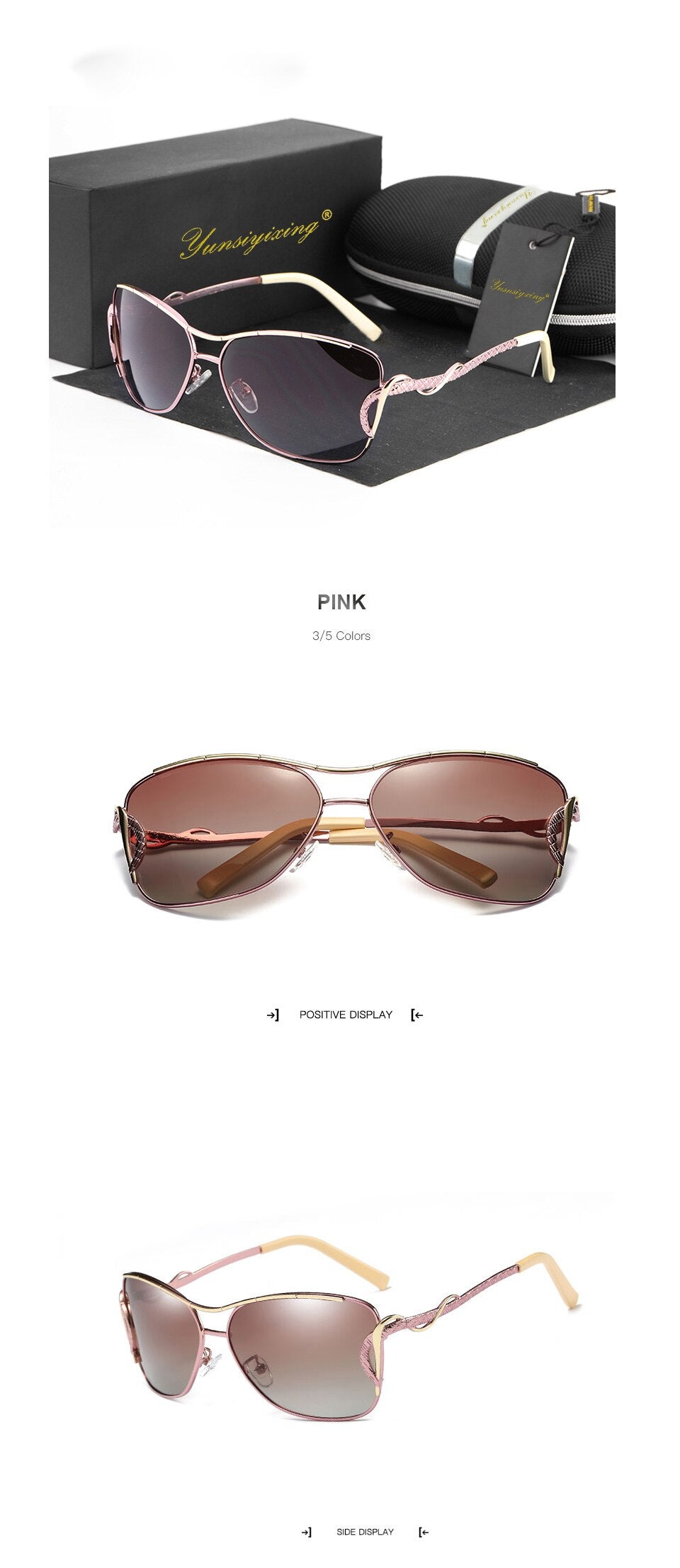 Women's Vintage Butterfly Fashion Polarized Big Frame Eyewear Sunglasses - Women Sunglasses - DYAVOR®