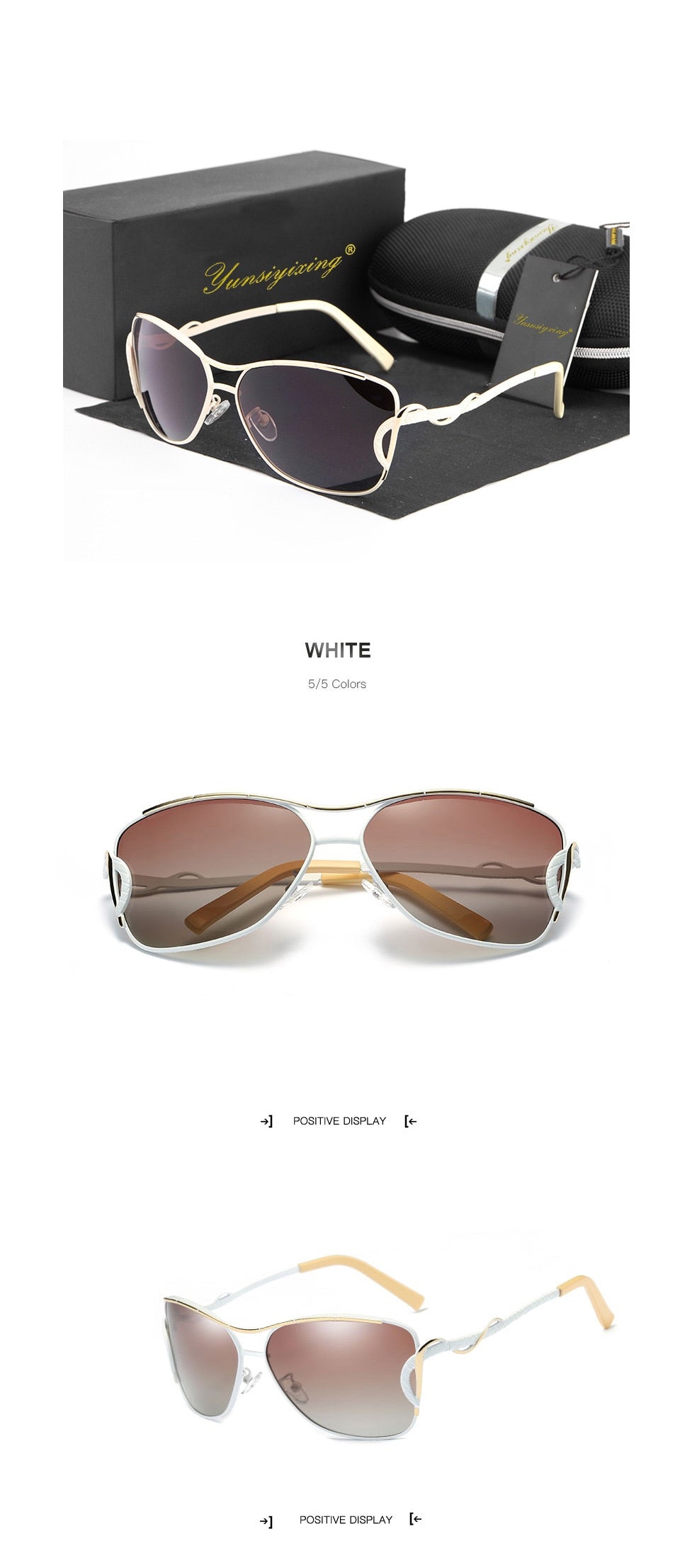Women's Vintage Butterfly Fashion Polarized Big Frame Eyewear Sunglasses - Women Sunglasses - DYAVOR®